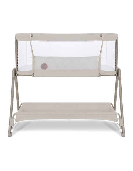 BN-LO-LUNA_BEIGE_SAND,Lionelo - Patut co-sleeper Luna, 2 in 1, Cu laterala culisanta, Cu setare unghiulara, Cu roti, Reglabil in