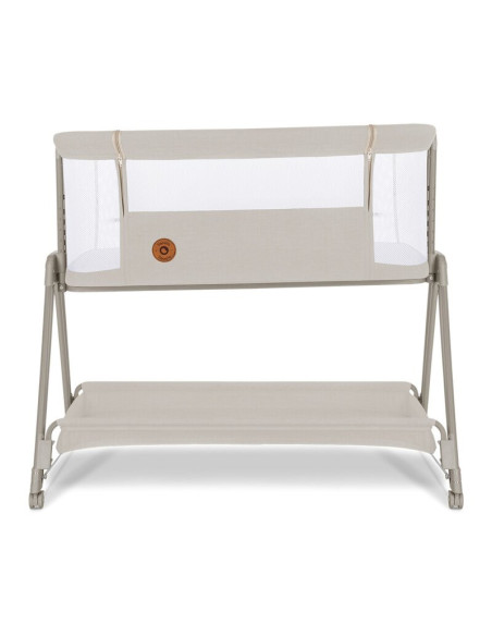 BN-LO-LUNA_BEIGE_SAND,Lionelo - Patut co-sleeper Luna, 2 in 1, Cu laterala culisanta, Cu setare unghiulara, Cu roti, Reglabil in