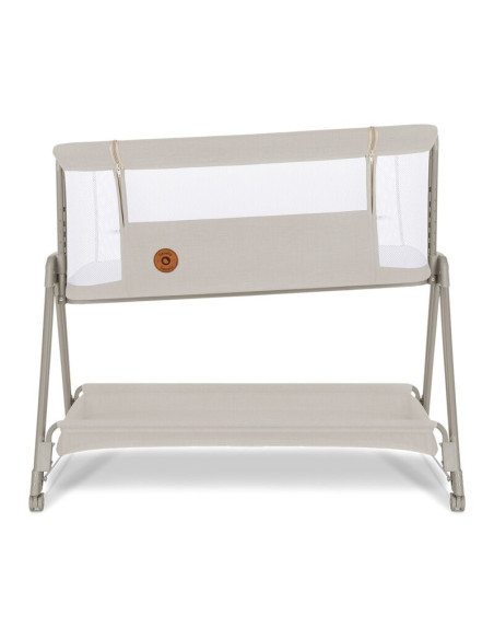 BN-LO-LUNA_BEIGE_SAND,Lionelo - Patut co-sleeper Luna, 2 in 1, Cu laterala culisanta, Cu setare unghiulara, Cu roti, Reglabil in