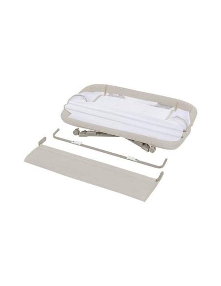 BN-LO-LUNA_BEIGE_SAND,Lionelo - Patut co-sleeper Luna, 2 in 1, Cu laterala culisanta, Cu setare unghiulara, Cu roti, Reglabil in