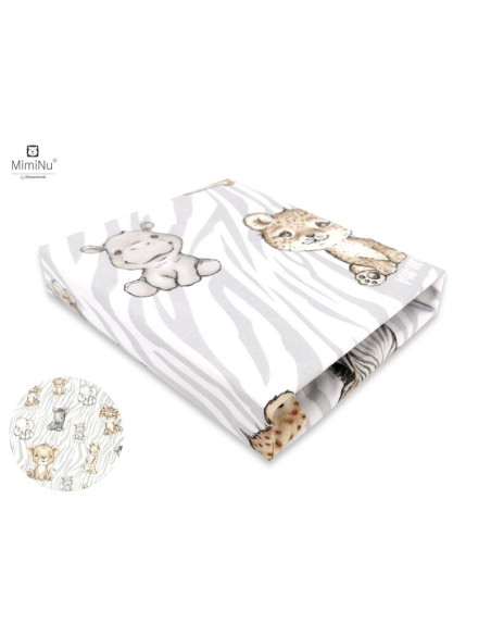BN-6426972013765,MimiNu - Cearceaf cu elastic pentru patut leagan sau patut co-sleeper, Dimensiune 90x40 cm, Din bumbac certific