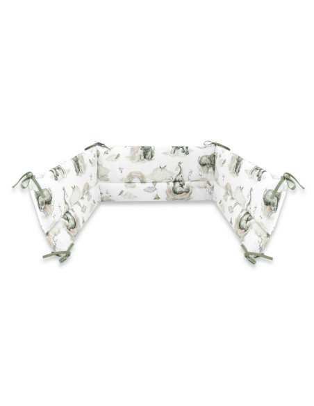 BN-6426972015974,Qmini - Aparatoare pentru patut 140X70 cm, Din bumbac certificat Oeko Tex Standard 100, 210X30 cm, Cu panglici, BN-6426972015974,Qmini - Aparatoare pentru patut 140X70 cm, Din bumbac certificat Oeko Tex Standard 100, 210X30 cm, Cu panglici,