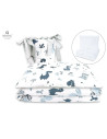 BN-6426972016018,MimiNu - Set lenjerie patut 5 piese, Cu pilota si perna, Din bumbac certificat Oeko Tex Standard 100, Pentru pa