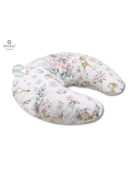 BN-6426972016278,MimiNu - Perna pentru alaptat, Din bumbac certificat Oeko Tex Standard 100, Cu husa detasabila, Cu fermoar secu