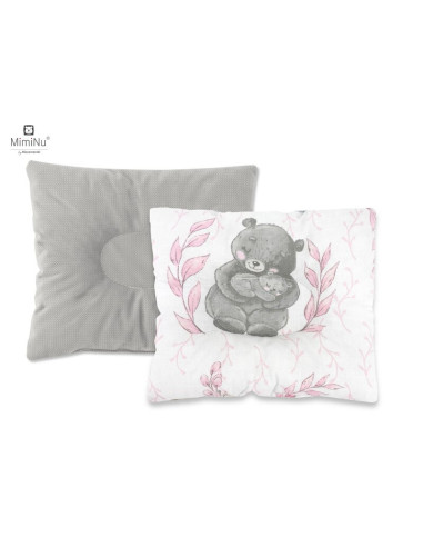 BN-6426972016414,MimiNu - Perna bebelusi profilata, Cu doua fete, Cu functie anti-soc, Pufoasa, Din catifea si bumbac, 23x26 cm,