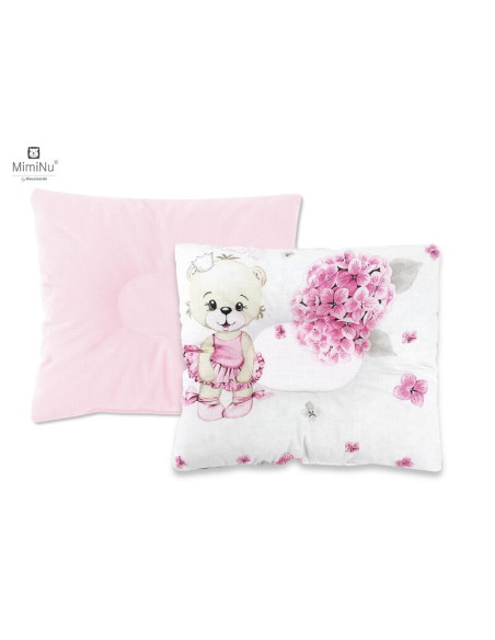 BN-6426972016513,MimiNu - Perna bebelusi profilata, Cu doua fete, Cu functie anti-soc, Pufoasa, Din catifea si bumbac, 23x26 cm,