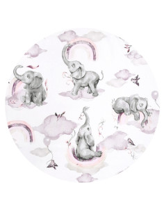 BN-6426972018517,Qmini - Aparatoare pentru patut 120X60 cm, Din bumbac certificat Oeko Tex Standard 100, 180x30 cm, Cu panglici, 2