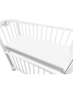 BN-6426972017619,MimiNu - Cearceaf cu elastic pentru patut co-sleeper, Theo, Dimensiune 85 x 46 cm, Din bumbac jersey, Material  2