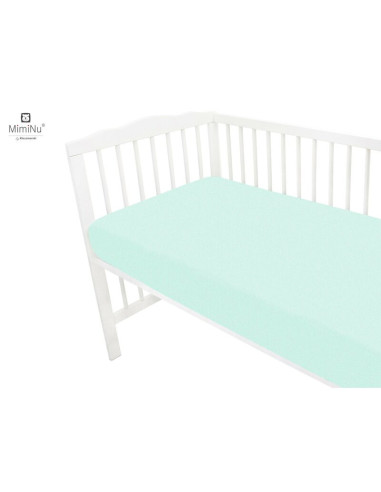 BN-6426972018104,MimiNu - Cearceaf cu elastic pentru patut 120X60 cm, Din terry, Material certificat Oeko Tex Standard 100, Cold