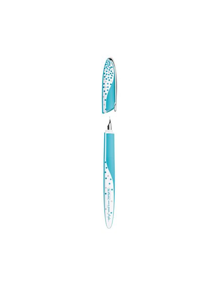 EAN-015845,Set stilou Herlitz My pen Style turcoaz, rezerve My Pen, creioane HB, radiera, ascutitoare Pelikan
