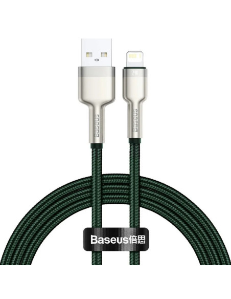 CALJK-B06,CABLU alimentare si date Baseus Cafule Metal, Fast Charging Data Cable pt. smartphone, USB la Lightning Iphone 2.4A, b