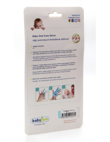 UP-bj_6273,Periuta de dinti pentru folosire pe deget BabyJem (Culoare: Bleu)
