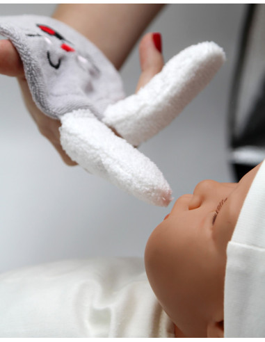 UP-bj_6273,Periuta de dinti pentru folosire pe deget BabyJem (Culoare: Bleu)