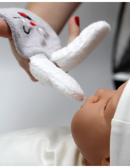 UP-bj_6273,Periuta de dinti pentru folosire pe deget BabyJem (Culoare: Bleu)