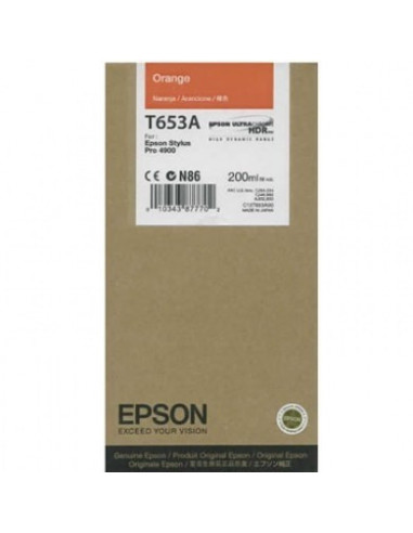 Cartus Cerneala Original Epson C13T653A00, Orange,C13T653A00