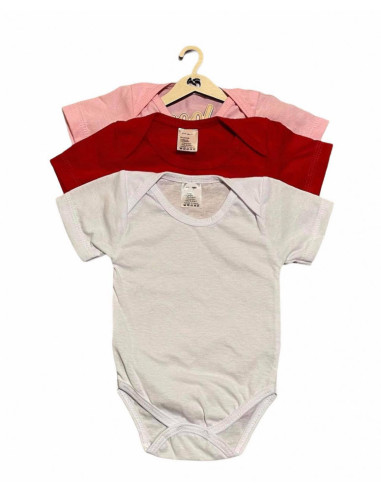 UP-138msmix12,Set 3 body-uri din bumbac cu maneca scurta color mix 1