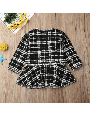 UP-36set7,Set sacou cu rochita, Negru cu alb, Diferite marimi