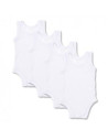 UP-138la1,Set 5 body-uri din bumbac albe fara maneca - tip maieu