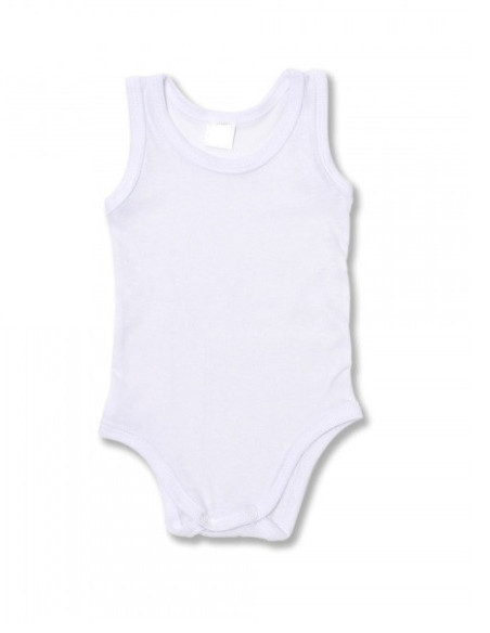 UP-138la1,Set 5 body-uri din bumbac albe fara maneca - tip maieu