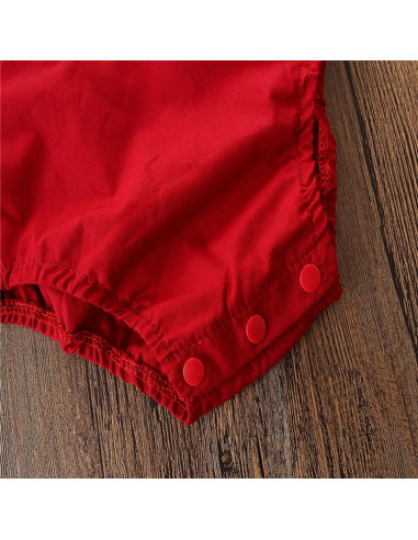 UP-drl137,Set body rosu cu broderie si bentita, Diferite marimi
