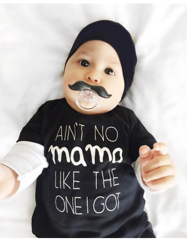 UP-drl_trano1,Tricou copii negru "Ain't No Mama"