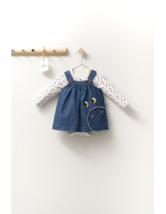 UP-tgs_4418_3,Set rochita cu body pentru fetite Monster, Tongs baby, Gri 2