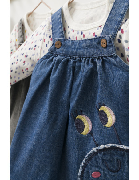 UP-tgs_4418_3,Set rochita cu body pentru fetite Monster, Tongs baby, Gri