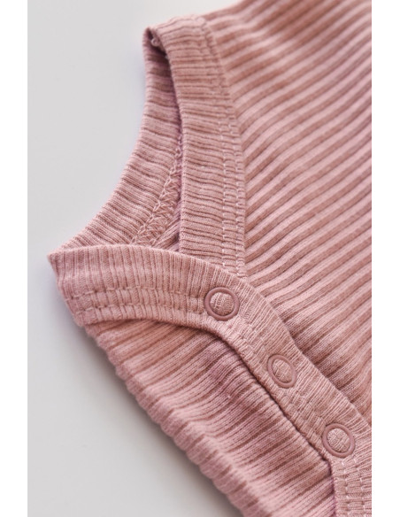 UP-BC-CSYM11207-0,Set de 2 body-uri cu maneca scurta din bumbac organic si modal - Roz/Blush