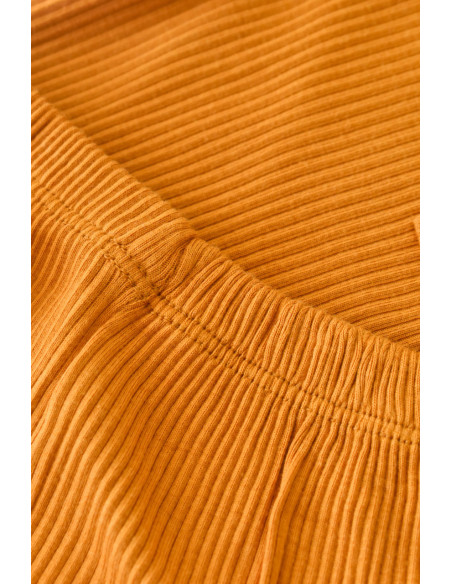 UP-BC-CSYM11500-3,Set bluzita cu maneca lunga si panataloni lungi din bumbac organic si modal - Mustar