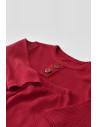 UP-BC-CSYM11502-3,Set bluzita cu maneca lunga si panataloni lungi din bumbac organic si modal - Rosu