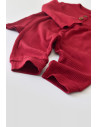 UP-BC-CSYM11502-3,Set bluzita cu maneca lunga si panataloni lungi din bumbac organic si modal - Rosu