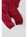 UP-BC-CSYM11502-3,Set bluzita cu maneca lunga si panataloni lungi din bumbac organic si modal - Rosu