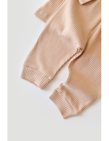 UP-BC-CSYM11504-3,Set bluzita cu maneca lunga si panataloni lungi din bumbac organic si modal - Somon