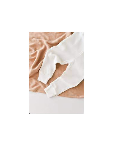 UP-BC-CSYM21510-3,Set 3 piese: bluzita cu maneca lunga, panataloni lungi si caciulita din bumbac organic si modal - Ecru, Baby C