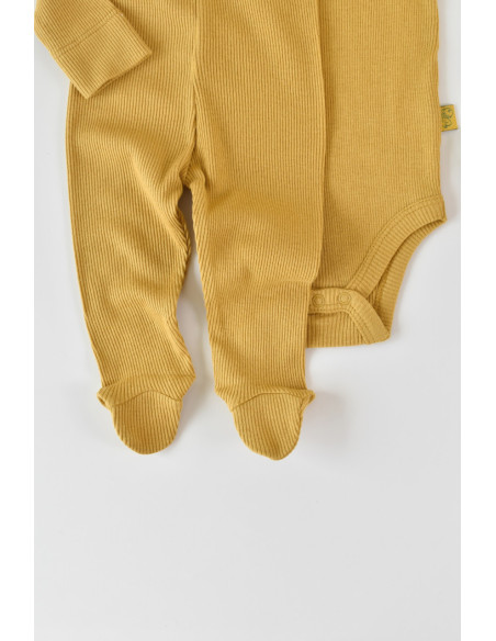 UP-BC-CSYM23505-3,Set 3 piese: body cu maneca lunga, panataloni lungi cu botosei si caciulita din bumbac organic si modal - Sofr