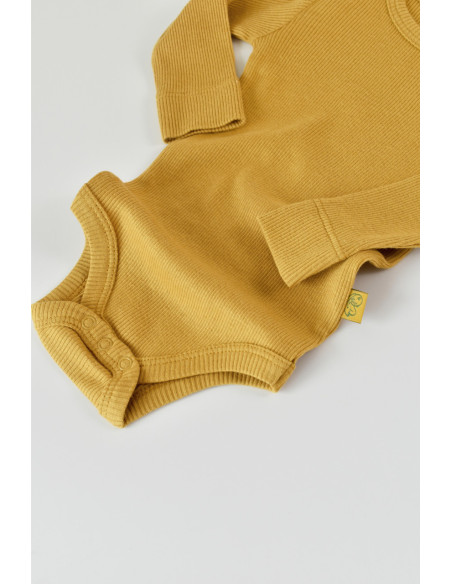 UP-BC-CSYM23505-3,Set 3 piese: body cu maneca lunga, panataloni lungi cu botosei si caciulita din bumbac organic si modal - Sofr