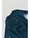 UP-BC-CSYM11508-9,Set bluzita cu maneca lunga si panataloni lungi din bumbac organic si modal - Bleumarin