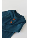 UP-BC-CSYM11508-9,Set bluzita cu maneca lunga si panataloni lungi din bumbac organic si modal - Bleumarin