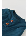 UP-BC-CSYM11508-9,Set bluzita cu maneca lunga si panataloni lungi din bumbac organic si modal - Bleumarin