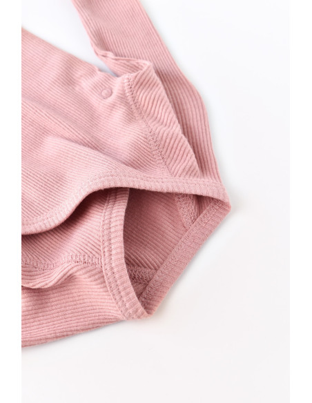 UP-BC-CSYM24502-3,Set 4 piese: bluza, pantaloni, caciulita si manusi din bumbac organic si modal - Rose, Baby Cosy