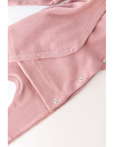 UP-BC-CSYM24502-3,Set 4 piese: bluza, pantaloni, caciulita si manusi din bumbac organic si modal - Rose, Baby Cosy