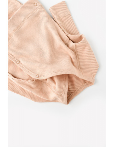 UP-BC-CSYM24503-0,Set 4 piese: bluza, pantaloni, caciulita si manusi din bumbac organic si modal - Somon, Baby Cosy