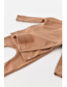 UP-BC-CSYM24506-0,Set 4 piese: bluza, pantaloni, caciulita si manusi din bumbac organic si modal - Maro, Baby Cosy