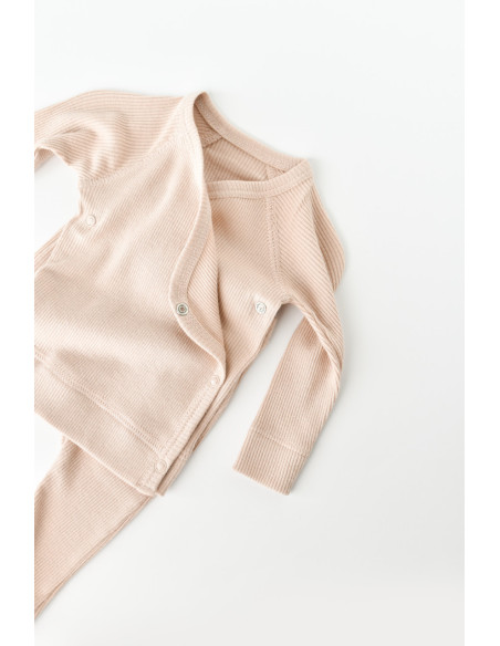 UP-BC-CSYM24507-0,Set 4 piese: bluza, pantaloni, caciulita si manusi din bumbac organic si modal - Blush, Baby Cosy