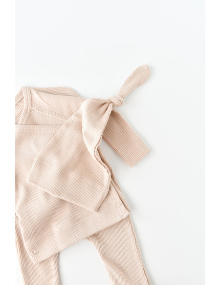 UP-BC-CSYM24507-0,Set 4 piese: bluza, pantaloni, caciulita si manusi din bumbac organic si modal - Blush, Baby Cosy