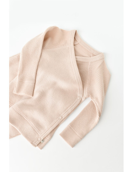 UP-BC-CSYM24507-0,Set 4 piese: bluza, pantaloni, caciulita si manusi din bumbac organic si modal - Blush, Baby Cosy