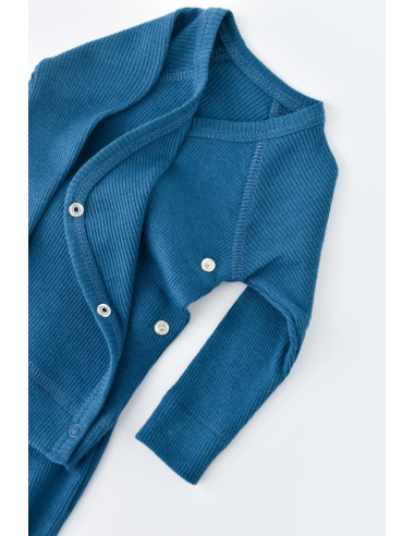 UP-BC-CSYM24508-3,Set 4 piese: bluza, pantaloni, caciulita si manusi din bumbac organic si modal - Bleumarin, Baby Cosy