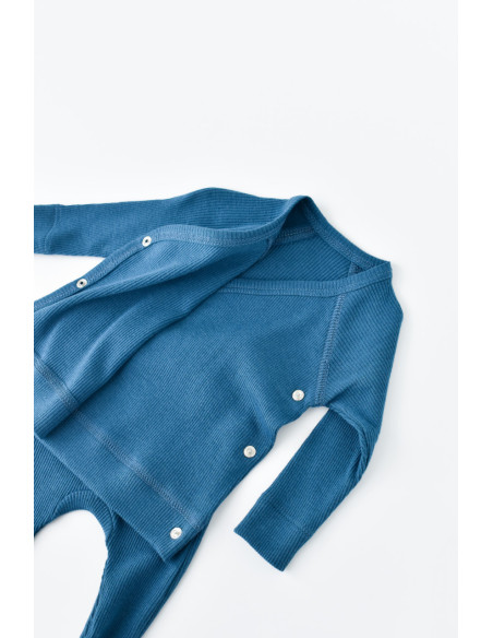 UP-BC-CSYM24508-3,Set 4 piese: bluza, pantaloni, caciulita si manusi din bumbac organic si modal - Bleumarin, Baby Cosy