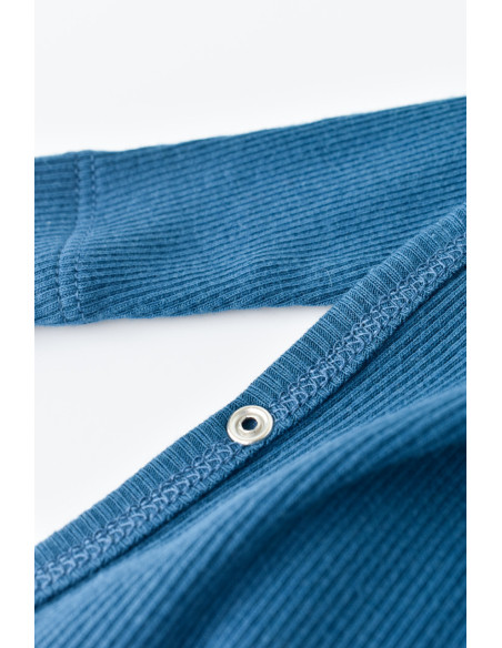 UP-BC-CSYM24508-3,Set 4 piese: bluza, pantaloni, caciulita si manusi din bumbac organic si modal - Bleumarin, Baby Cosy