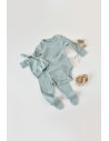 UP-BC-CSYM24509-6,Set 4 piese: bluza, pantaloni, caciulita si manusi din bumbac organic si modal - Mint, Baby Cosy